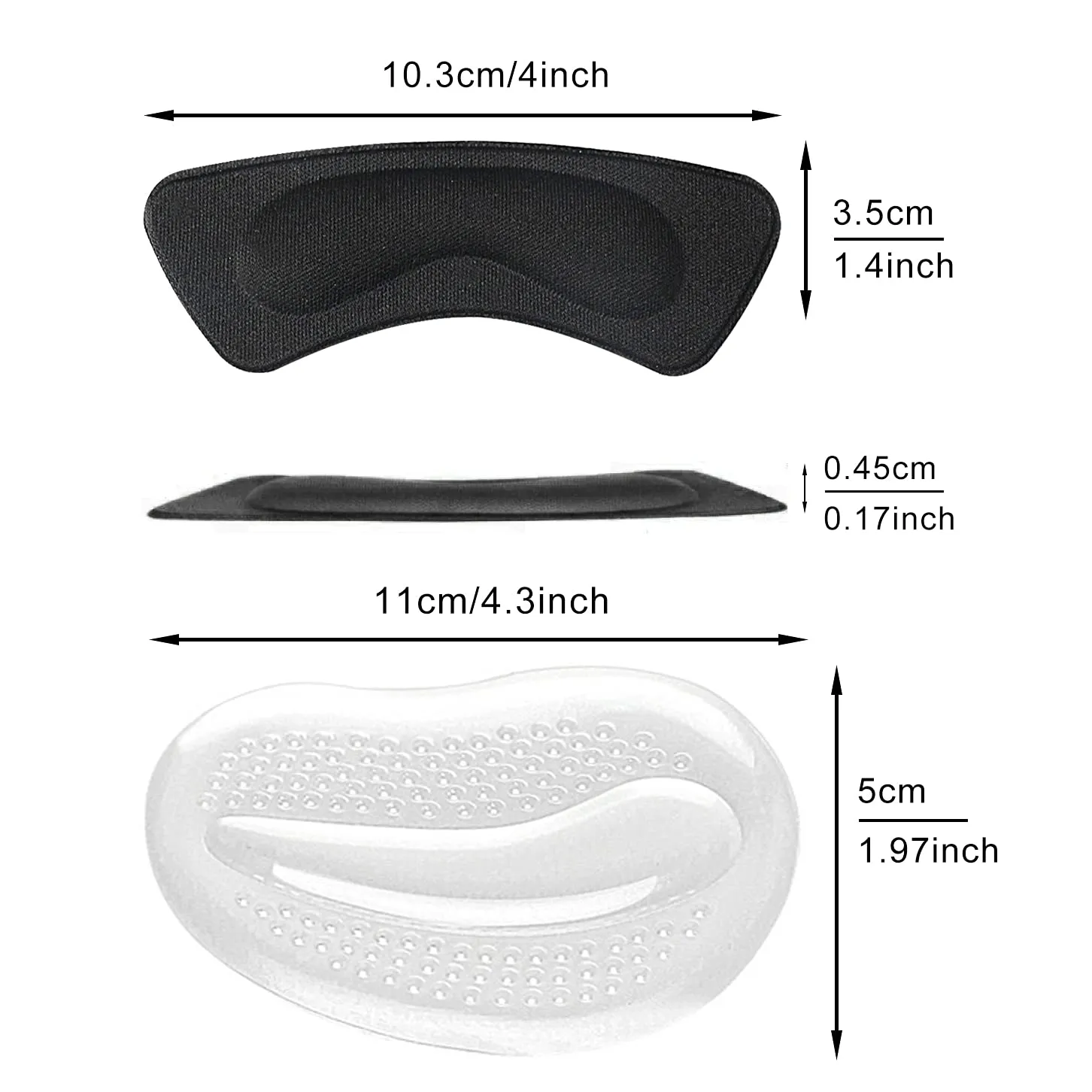 5 Pairs Heel Grips for Ladies Shoes, Heel Grip Liner Self-Adhesive Heel Cushion Pads Foot Care Protector Shoe Insoles Stickers for Women Men