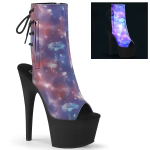 7" Heel Galaxy Effect Platform Boot (ADORE-1018REFL)
