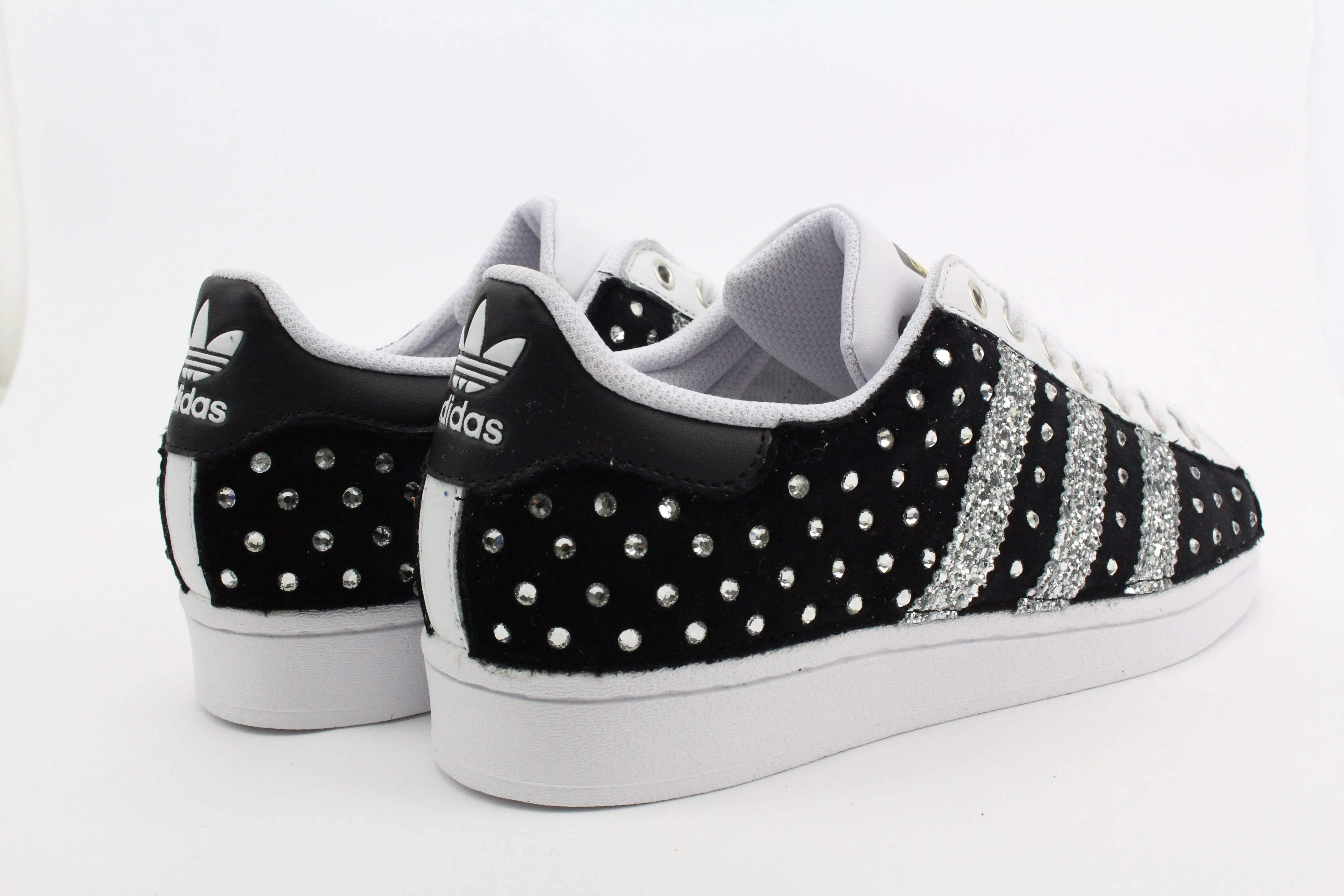 Adidas Superstar Black Velluto & Strass Termo