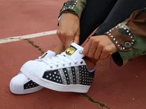 Adidas Superstar Black Velluto & Strass Termo