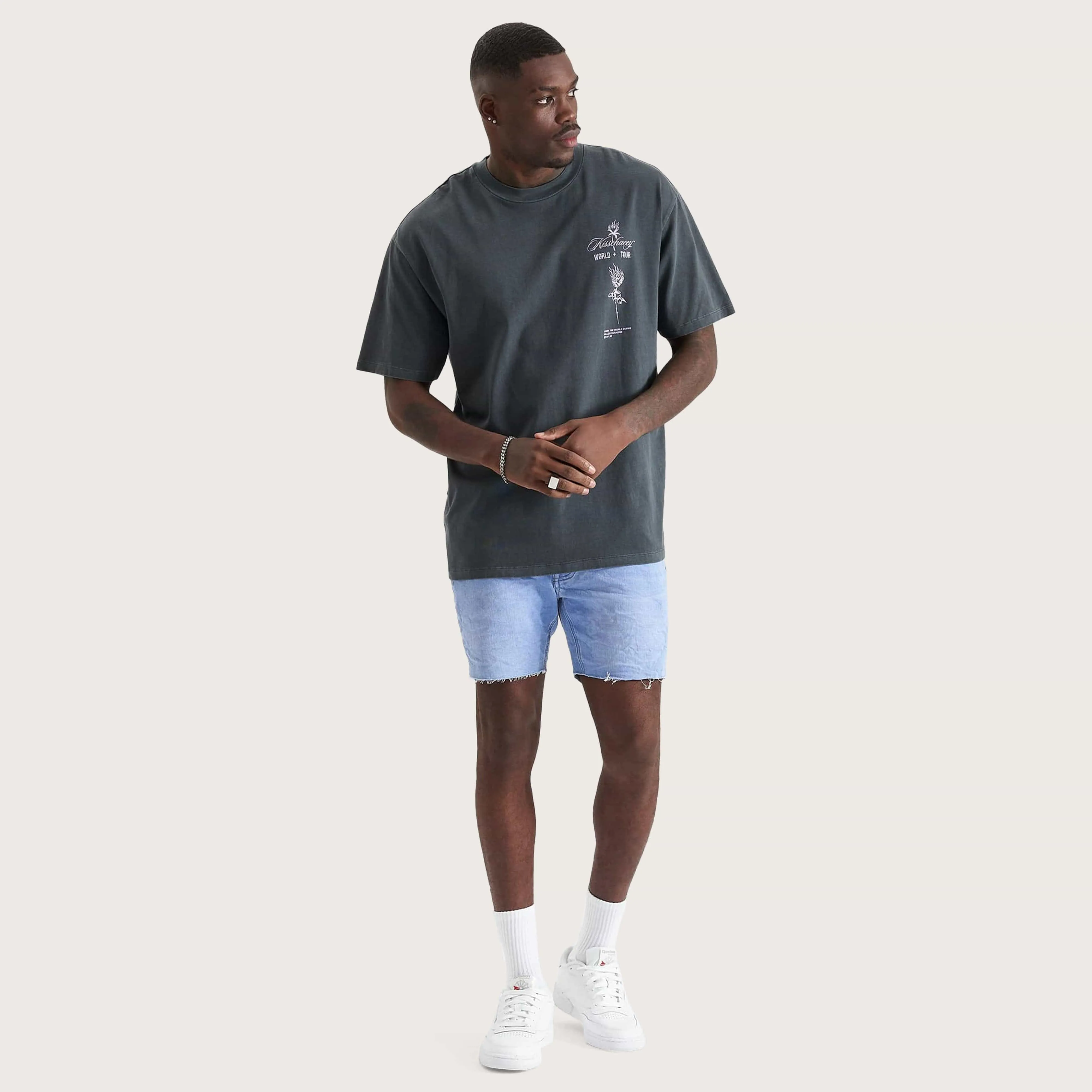 After Life Box Fit T-Shirt Pigment Asphalt