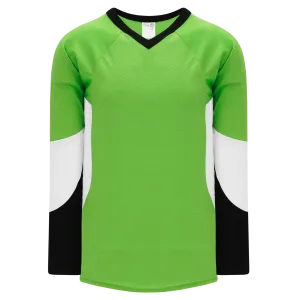 Athletic Knit (AK) H6600A-107 Adult Lime Green/Black/White League Hockey Jersey