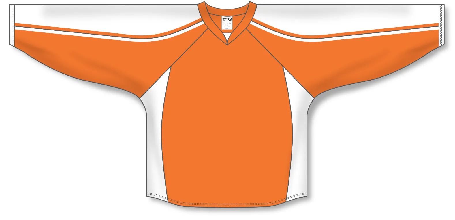 Athletic Knit (AK) H7600A-238 Adult Orange/White Select Hockey Jersey
