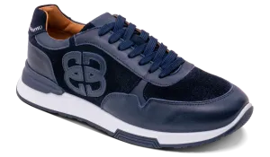Barker Navy Suede Sneakers