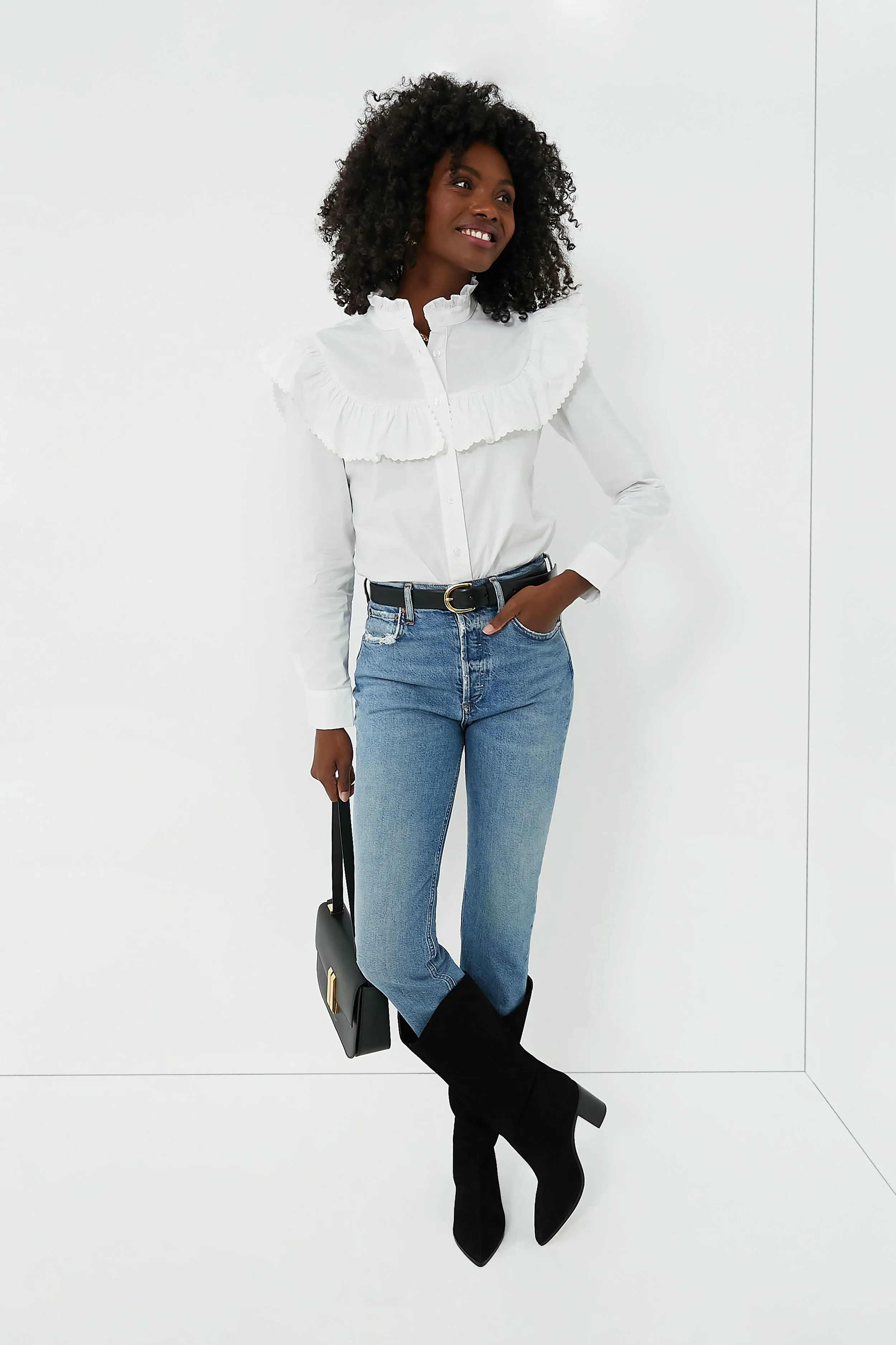 Black Maryana Block Heels