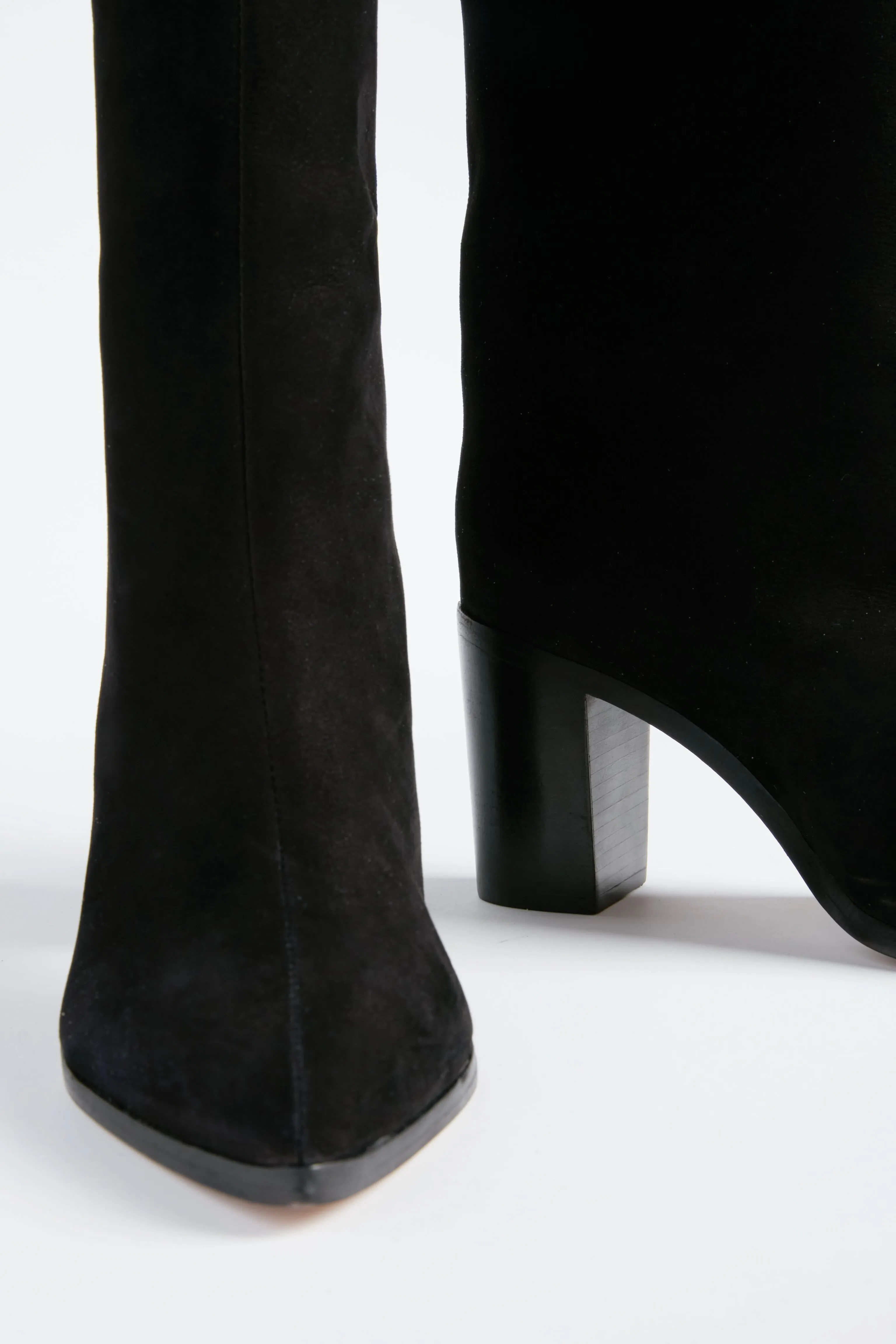 Black Maryana Block Heels
