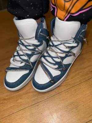 Blue Denim Sneakers | Trendy