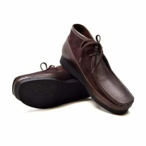British Walkers New Castle Wallabee Boots Men's Brown Leather and Suede