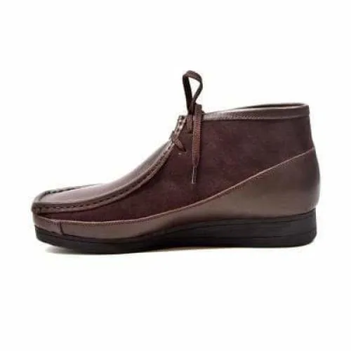 British Walkers New Castle Wallabee Boots Men's Brown Leather and Suede