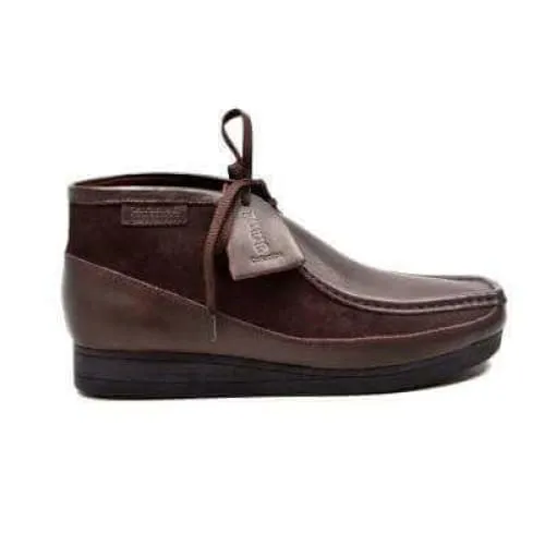 British Walkers New Castle Wallabee Boots Men's Brown Leather and Suede