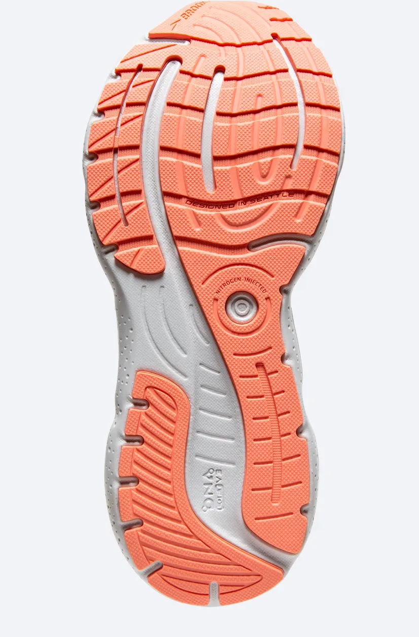 Brooks Womens Glycerin 20 Wide- Oyster/Latigo Bay/Coral (1203691D061)