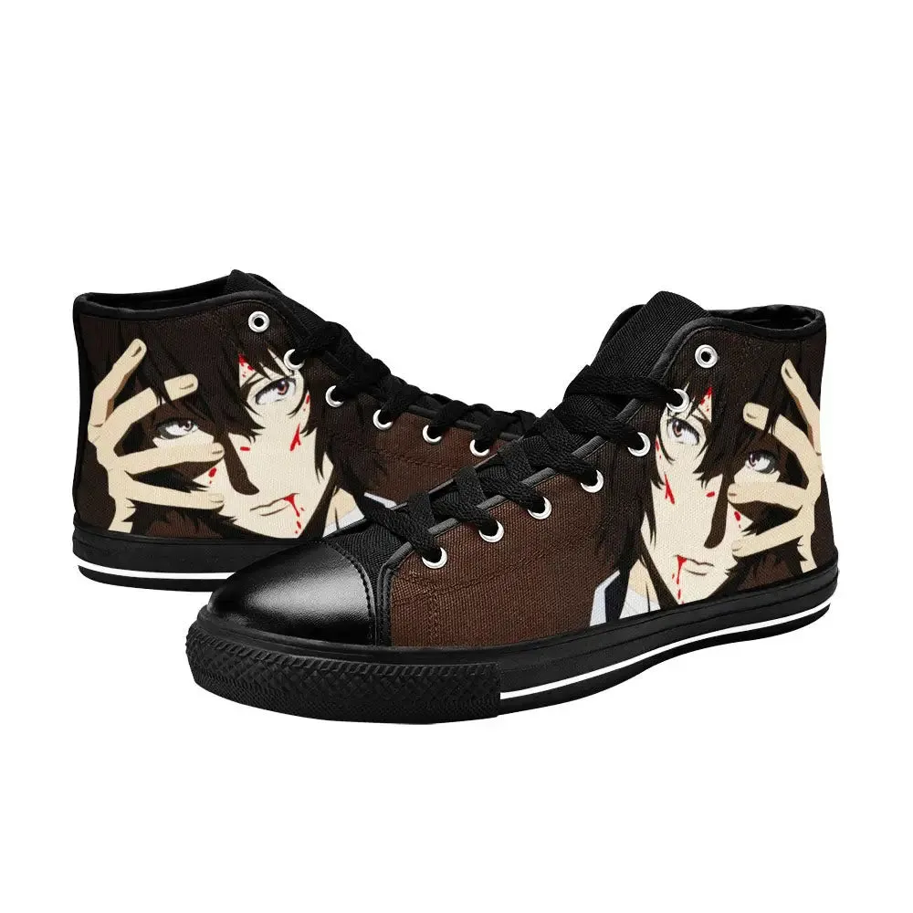 Bungou Stray Dogs Dazai Shoes High Tops Sneakers for Kids and Adults
