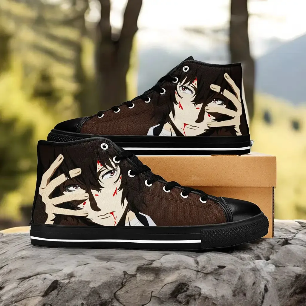 Bungou Stray Dogs Dazai Shoes High Tops Sneakers for Kids and Adults