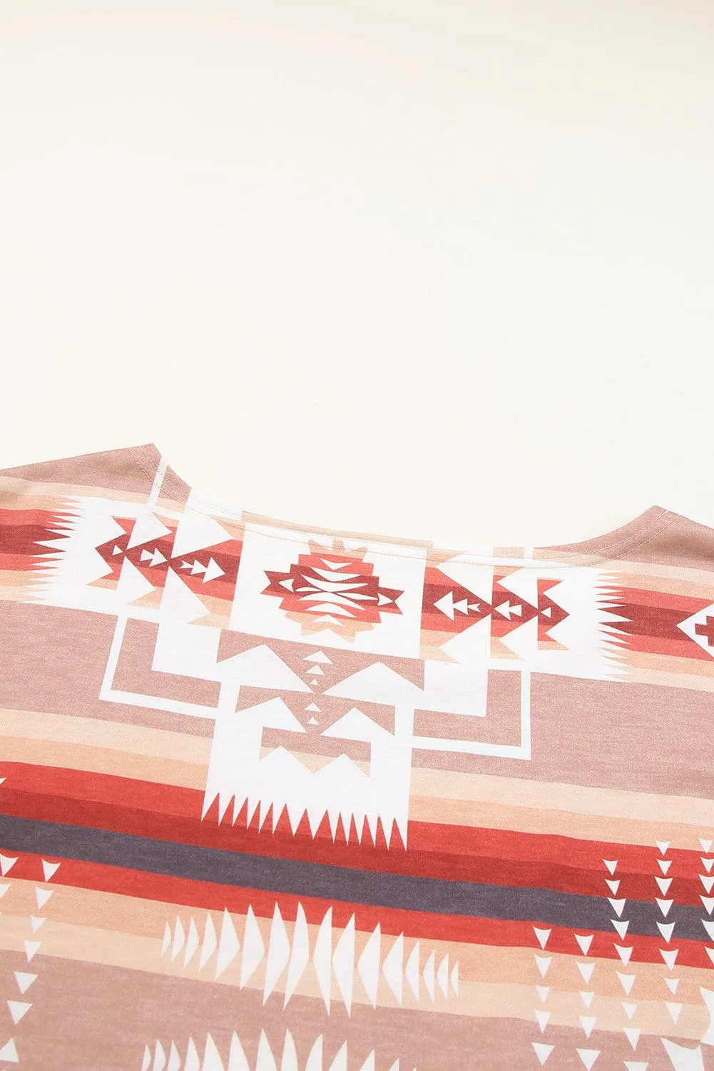 Chic Aztec-Inspired Lounge Set with Elegant Puff Sleeves & Adjustable Drawstring