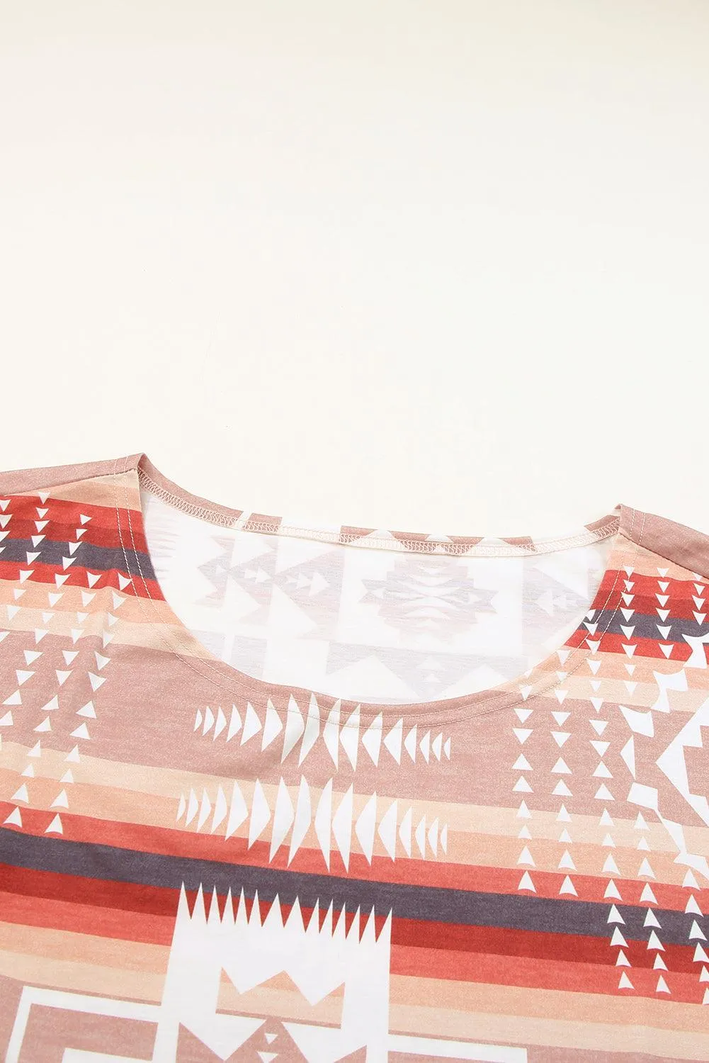Chic Aztec-Inspired Lounge Set with Elegant Puff Sleeves & Adjustable Drawstring