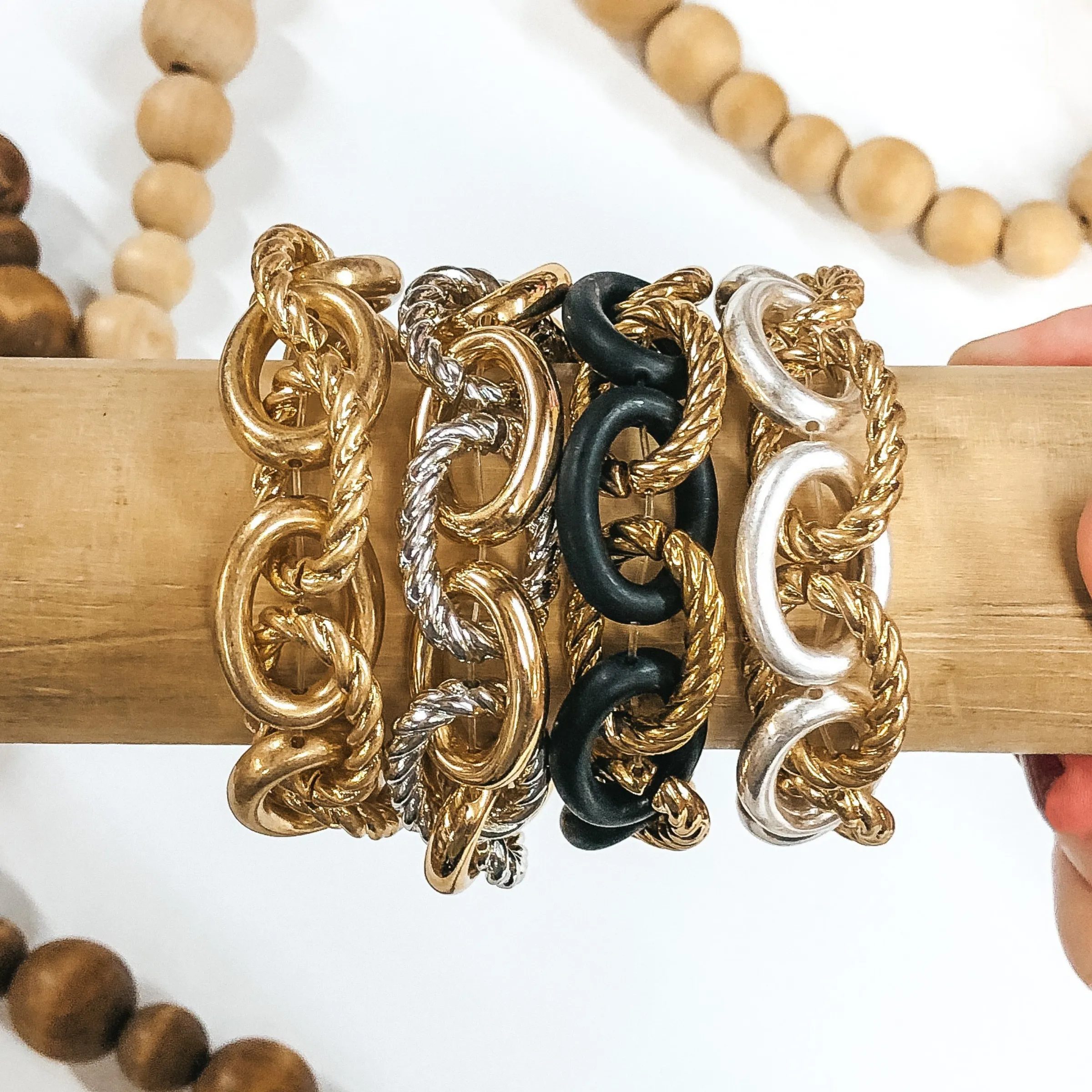 Chunky Chain Link Bracelet in Gold