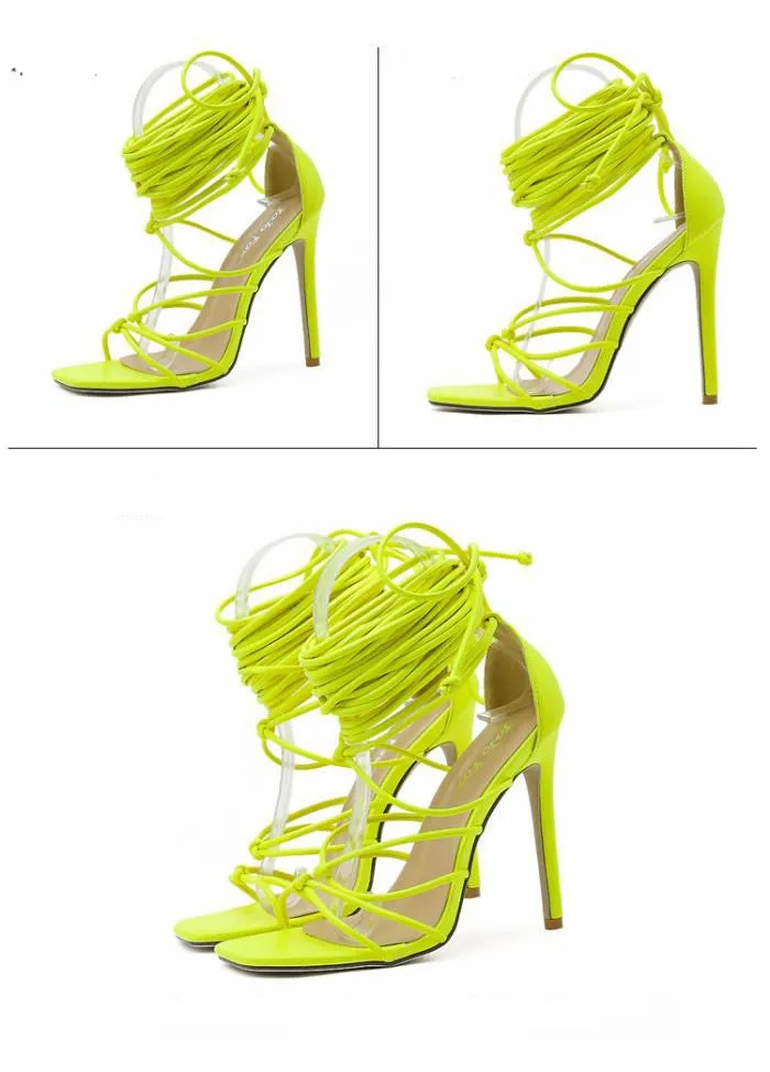 Crista Lace Up Heels