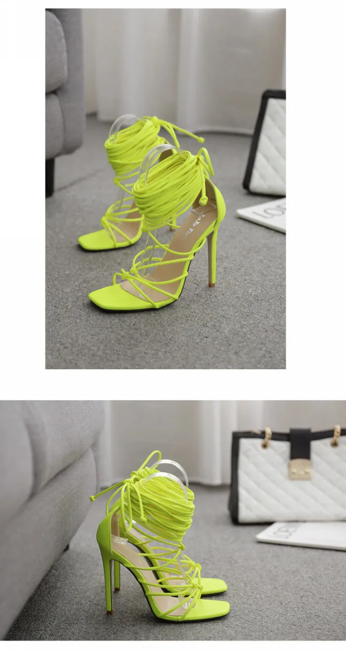 Crista Lace Up Heels