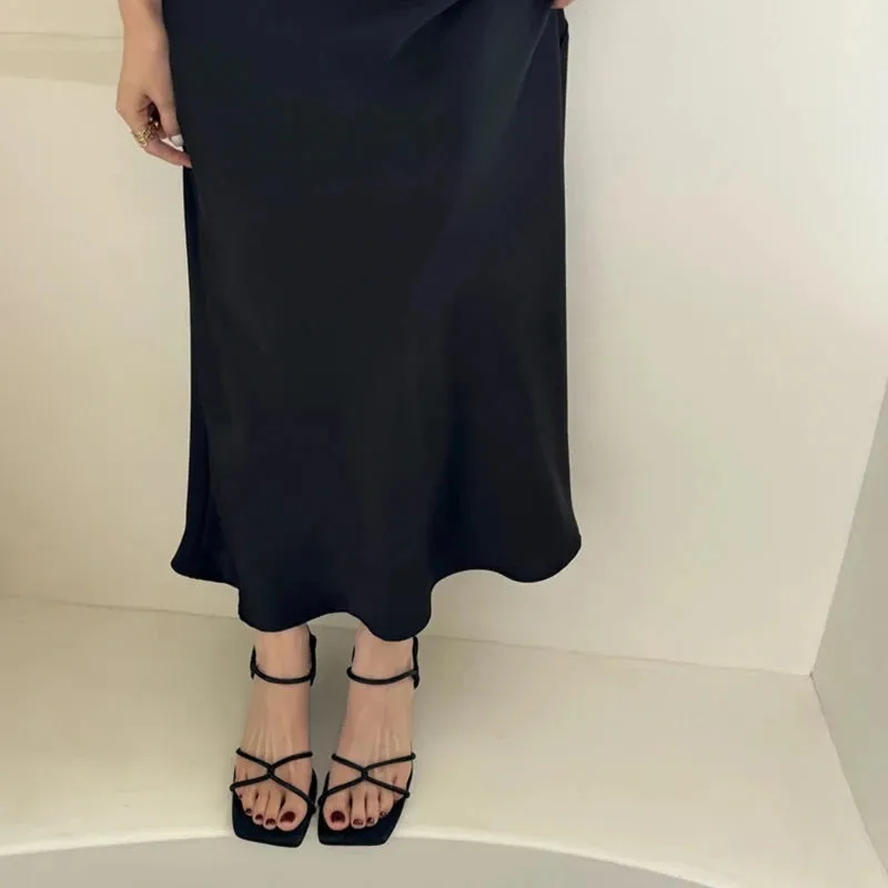 Dove Open Toe Thick Heels