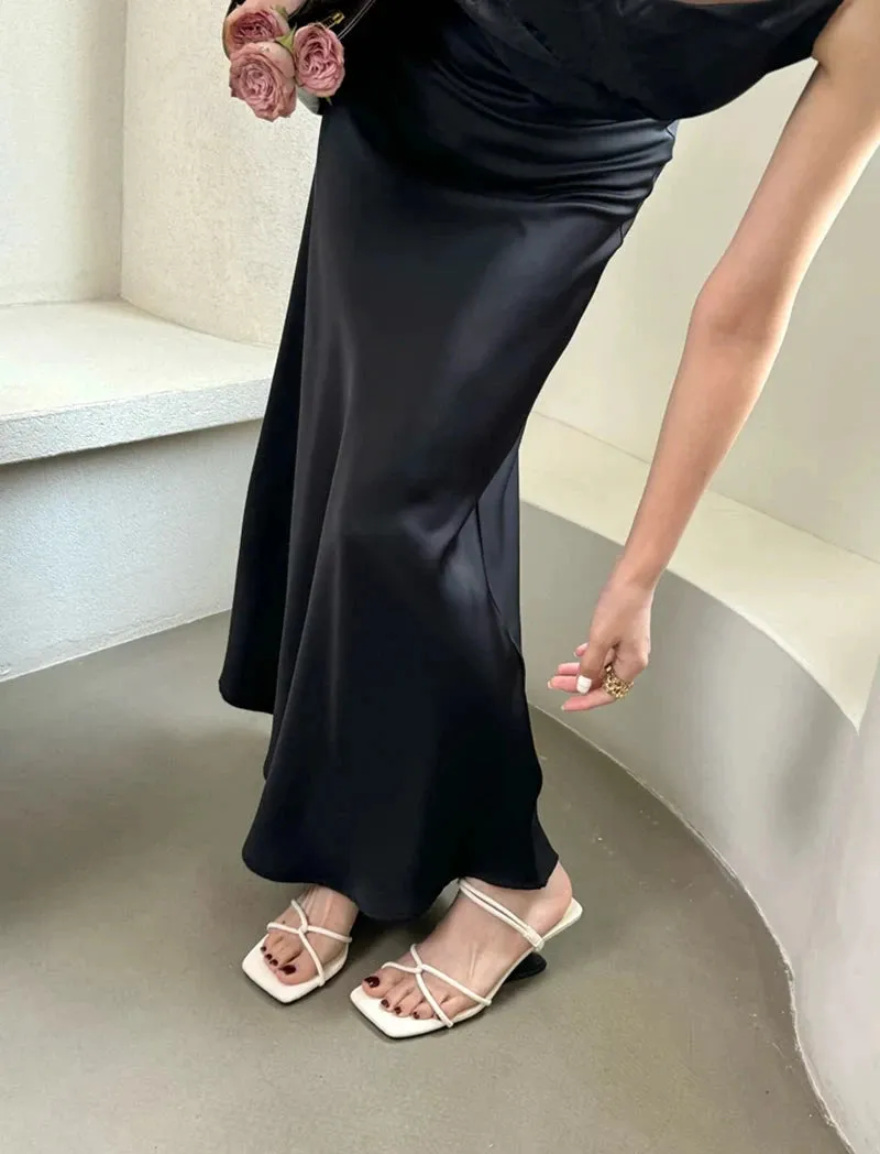 Dove Open Toe Thick Heels
