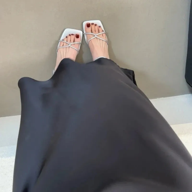 Dove Open Toe Thick Heels