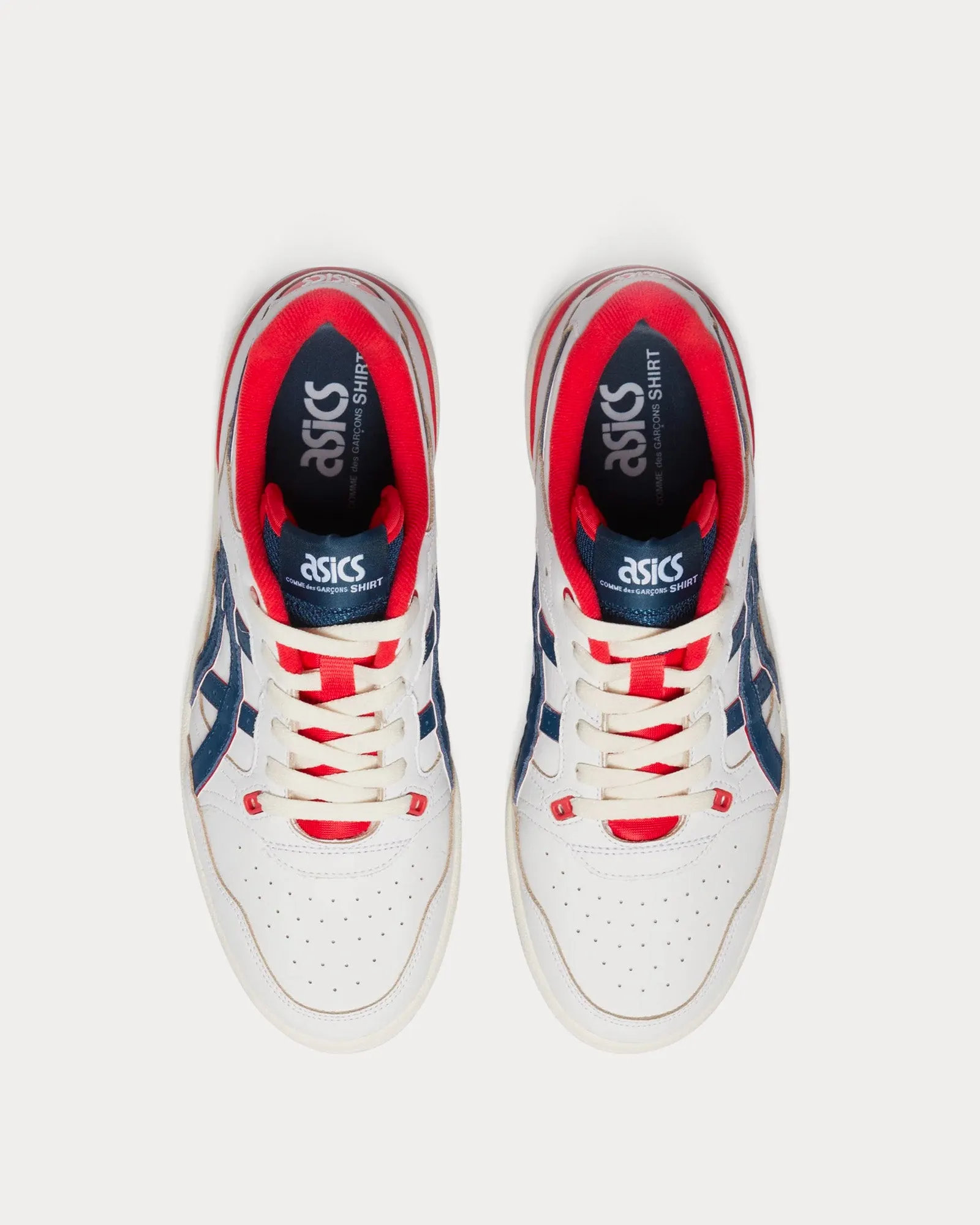 EX89 White / Red / Blue Low Top Sneakers