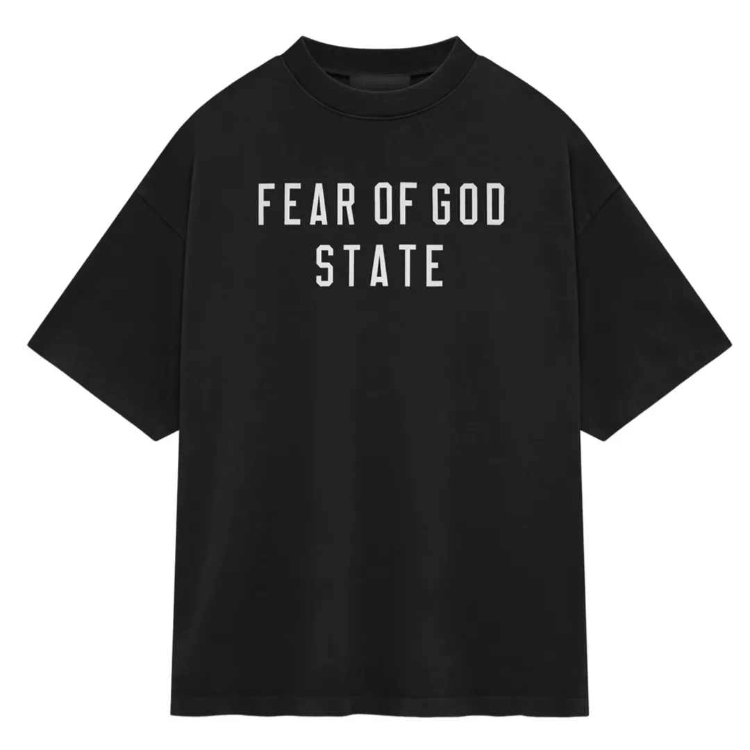 Fear of God Essentials Heavy Crewneck Tee 'Black' (FW24)