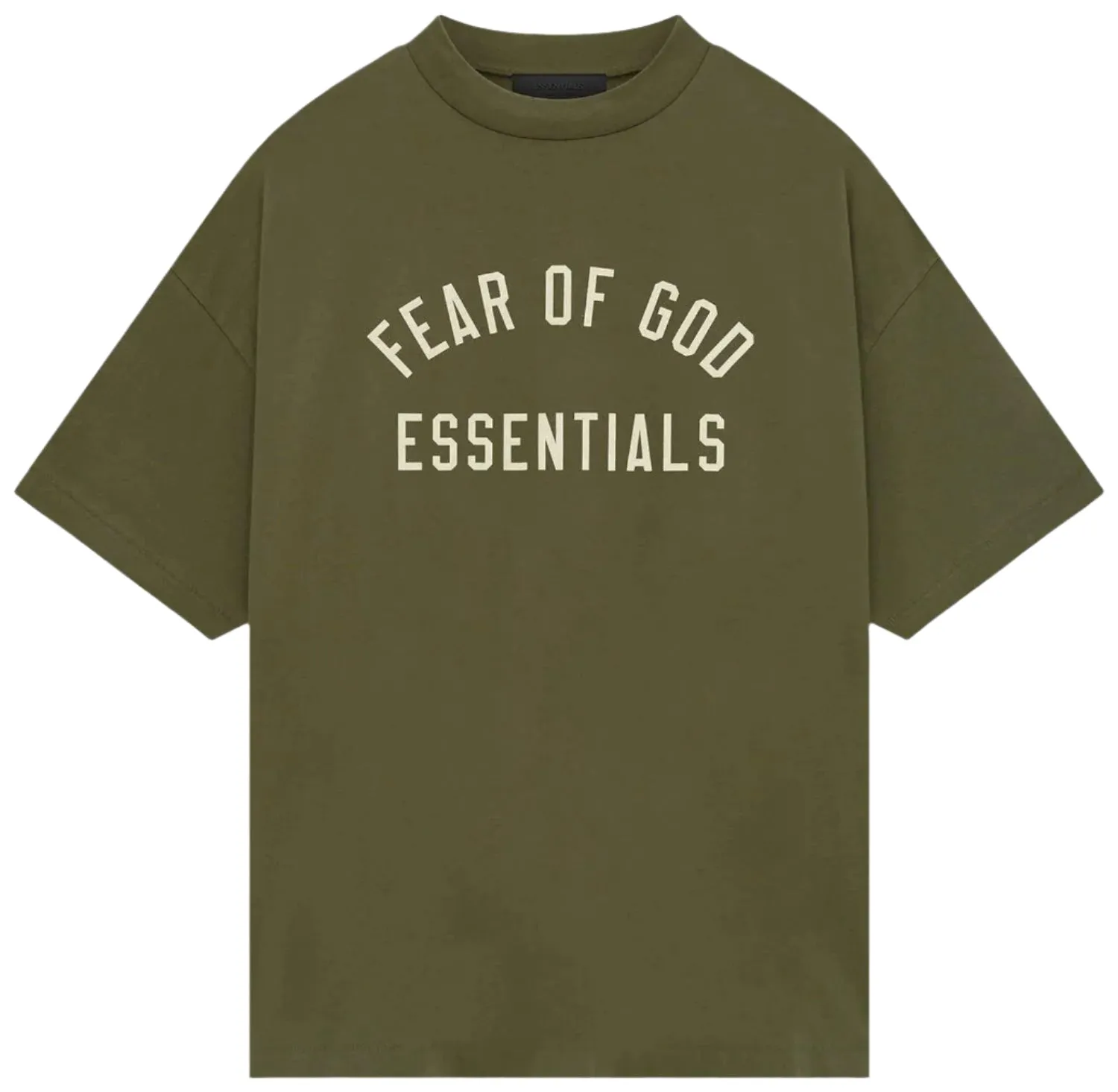 Fear of God Essentials Jersey Crewneck Tee 'Military' (FW24)