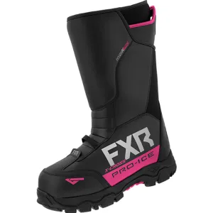 FXR X-Cross Pro-Ice Snowmobile Boots Black/Fuchsia