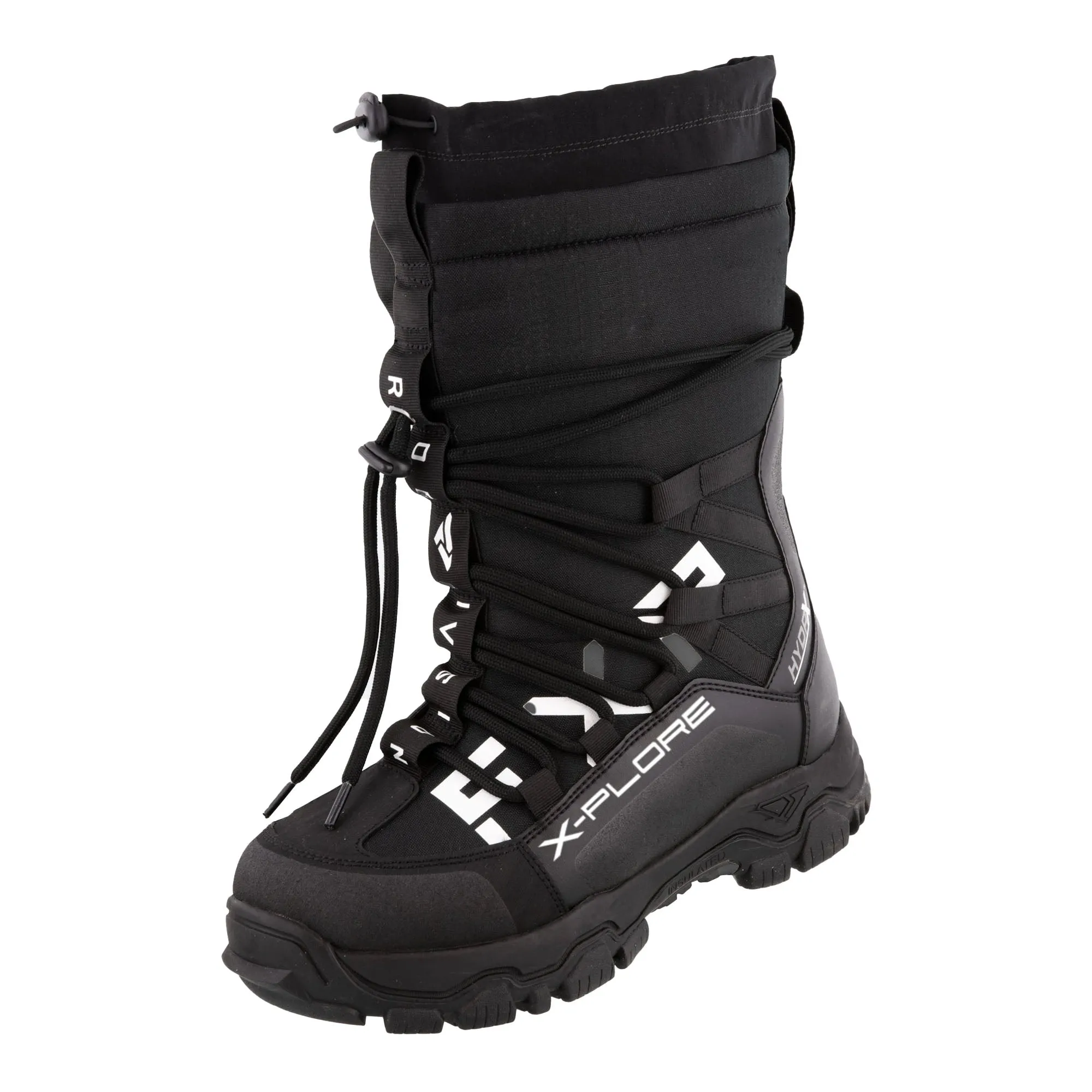 FXR X-Plore Short Snowmobile Boots Black/White