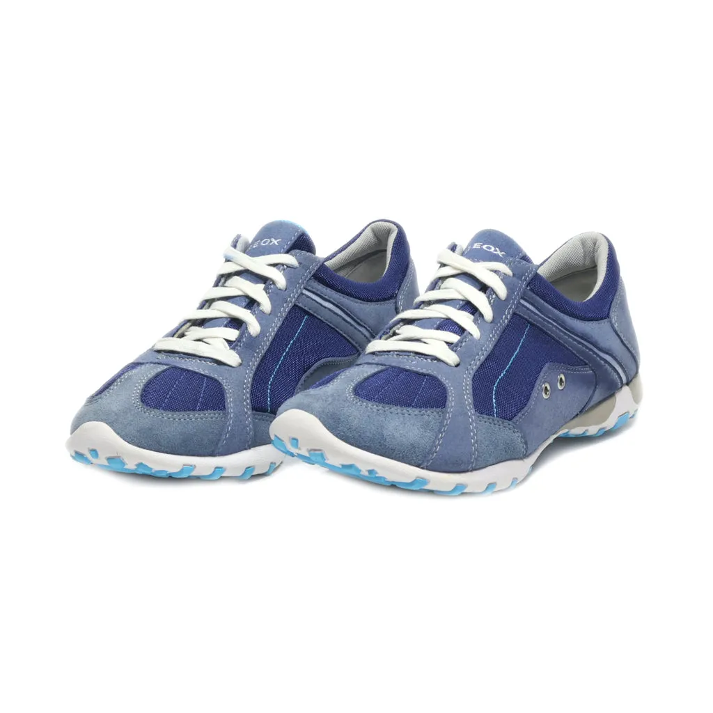 Geox Low-Top Sneakers Suede Blue Colour For Women