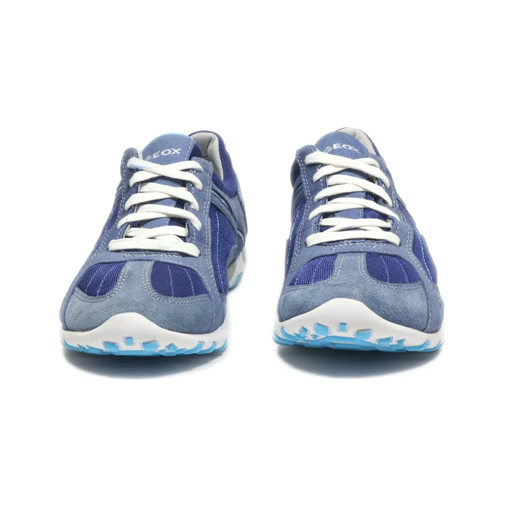 Geox Low-Top Sneakers Suede Blue Colour For Women