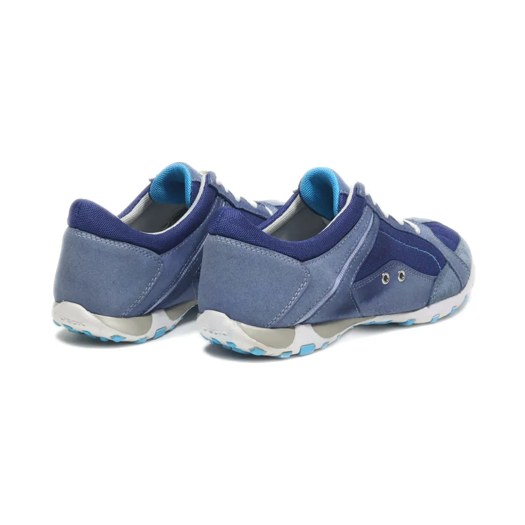 Geox Low-Top Sneakers Suede Blue Colour For Women