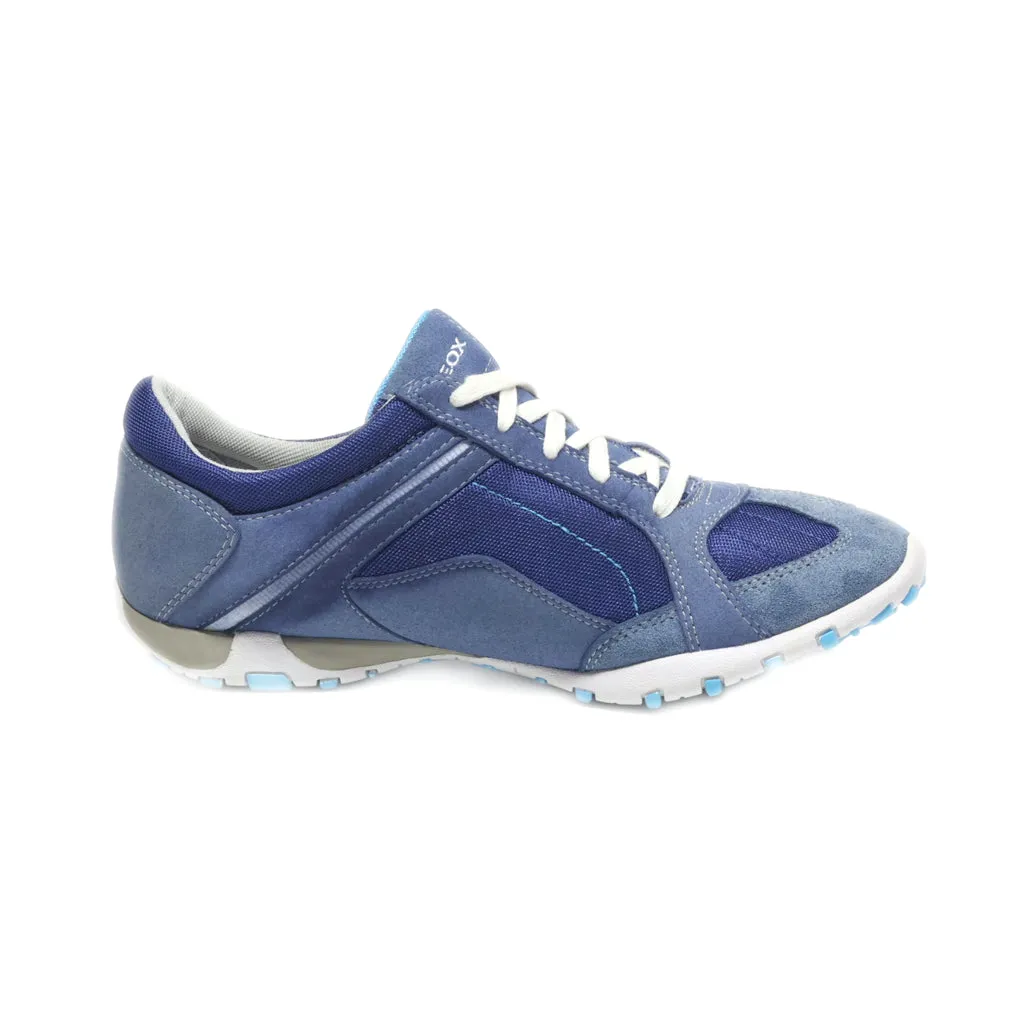 Geox Low-Top Sneakers Suede Blue Colour For Women
