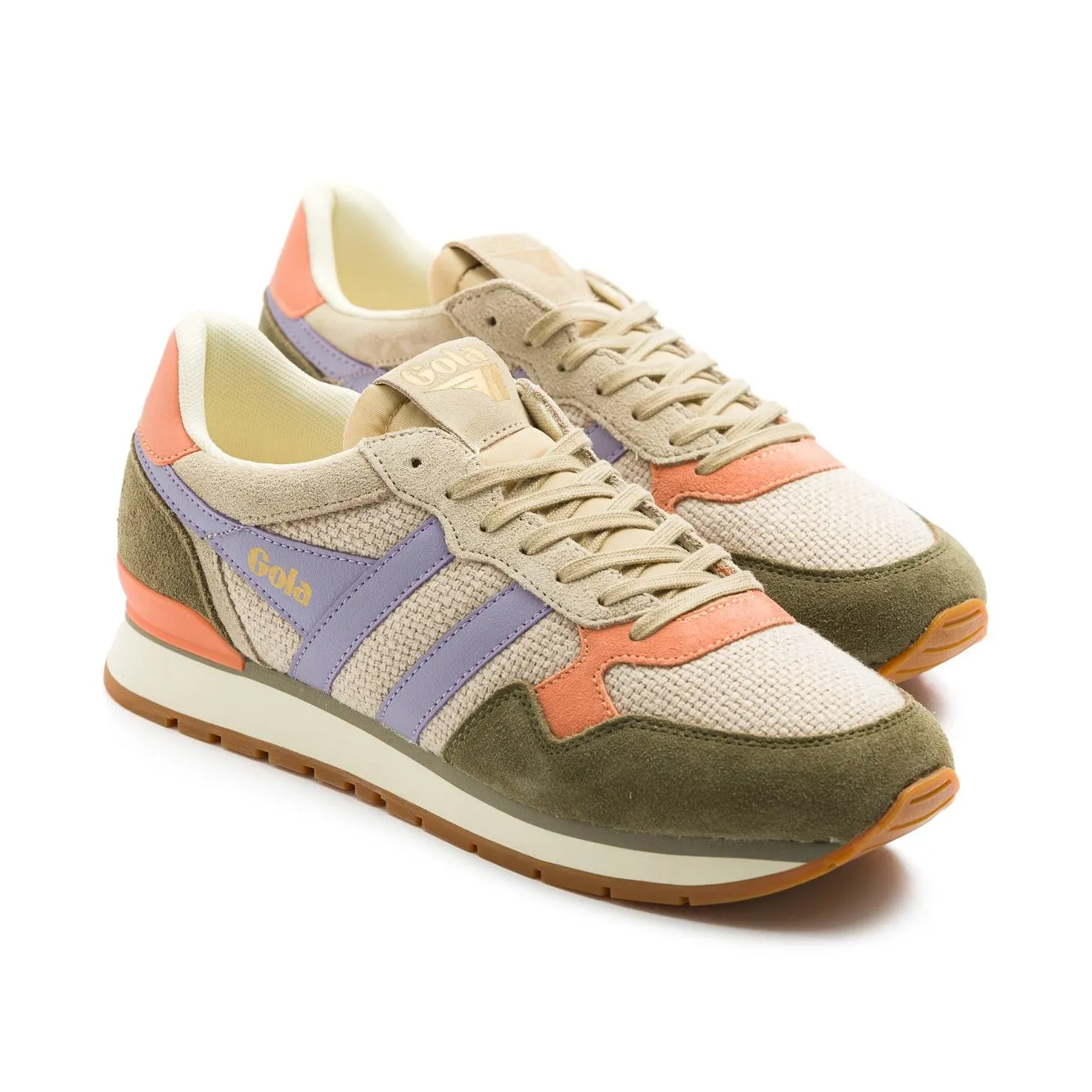 Gola Colorado Women's Shoes - Bone/Khaki/Lavender