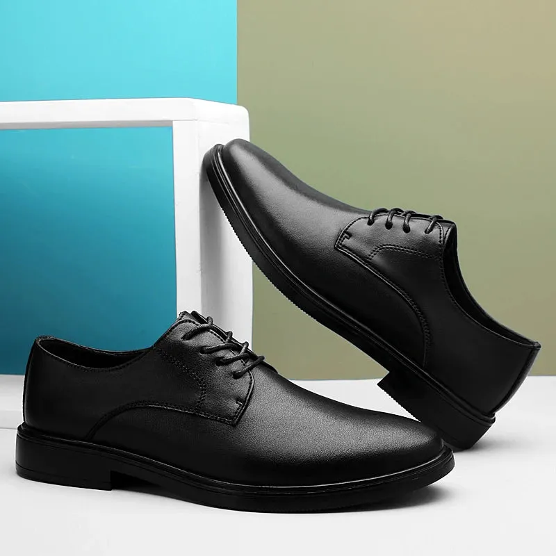 Hnzxzm Mens Oxford Shoes lace up fashion Genuine Leather Brogue Dress Shoes outdoor Classic Business Formal wedding party Shoes Man