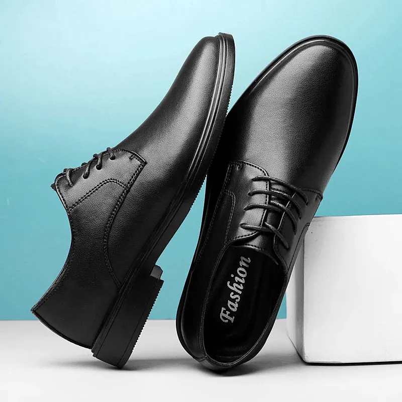 Hnzxzm Mens Oxford Shoes lace up fashion Genuine Leather Brogue Dress Shoes outdoor Classic Business Formal wedding party Shoes Man