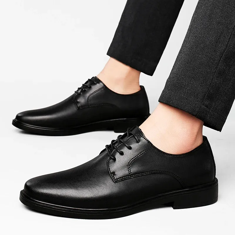 Hnzxzm Mens Oxford Shoes lace up fashion Genuine Leather Brogue Dress Shoes outdoor Classic Business Formal wedding party Shoes Man