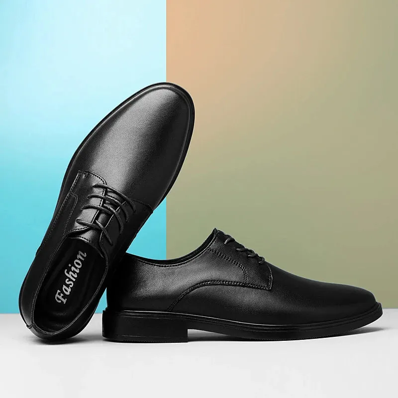 Hnzxzm Mens Oxford Shoes lace up fashion Genuine Leather Brogue Dress Shoes outdoor Classic Business Formal wedding party Shoes Man