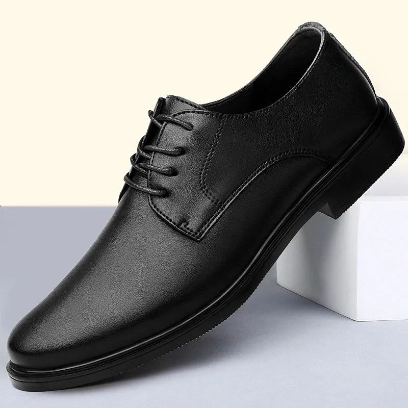 Hnzxzm Mens Oxford Shoes lace up fashion Genuine Leather Brogue Dress Shoes outdoor Classic Business Formal wedding party Shoes Man