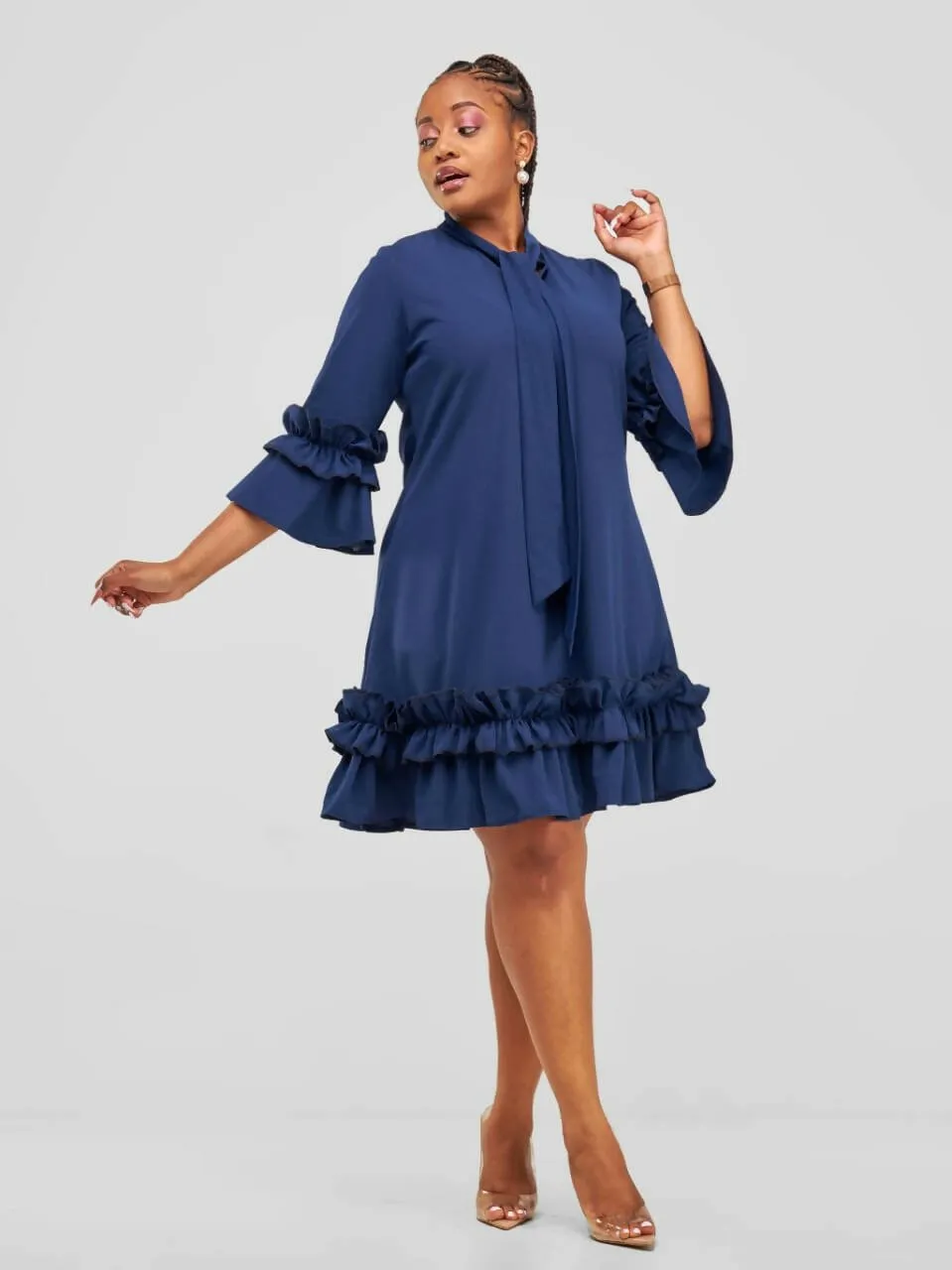 Jolly Fancy Wear Lulu Shift Dress - Navy Blue
