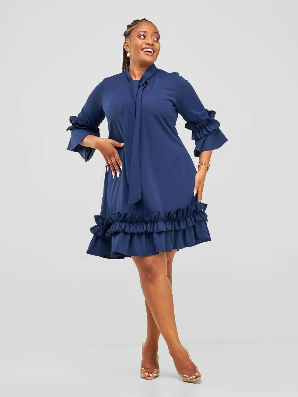 Jolly Fancy Wear Lulu Shift Dress - Navy Blue