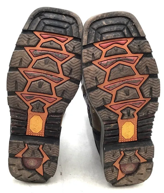 Justin Boots Men's Brown Leather Work Western Boots - Size 9EE