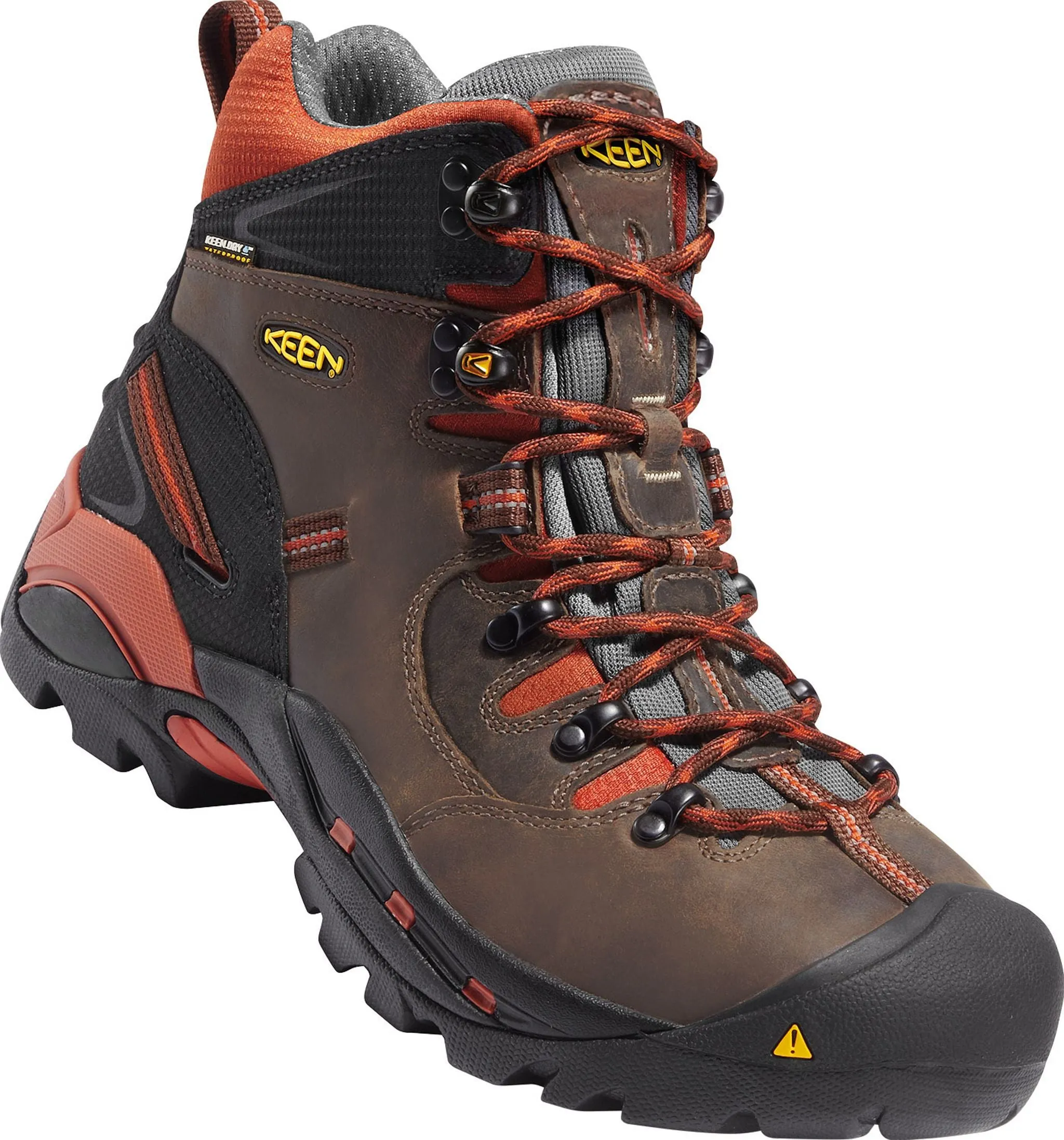'Keen Utility' Men's 6" Pittsburgh Soft Toe - Brown / Orange