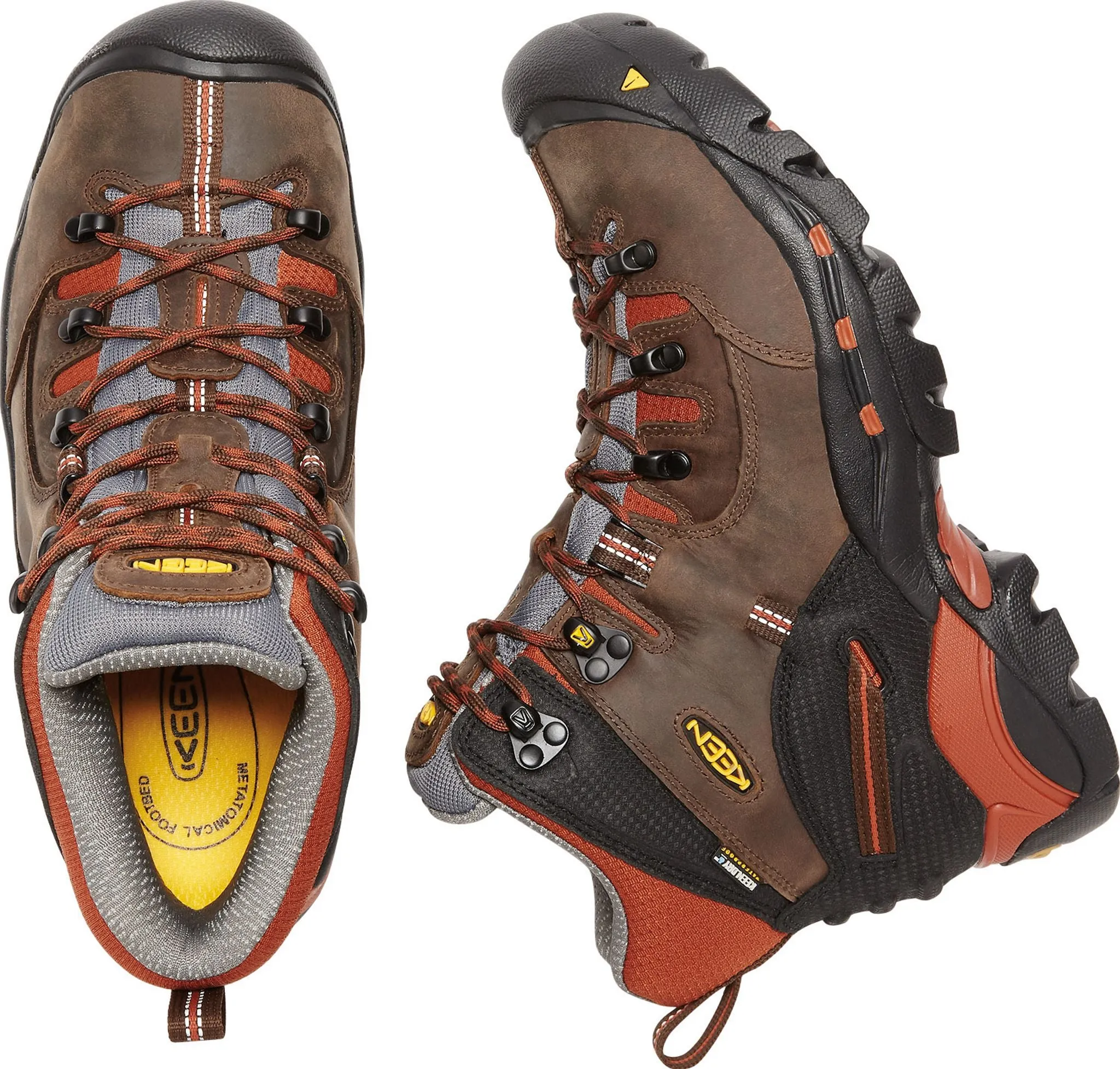 'Keen Utility' Men's 6" Pittsburgh Soft Toe - Brown / Orange