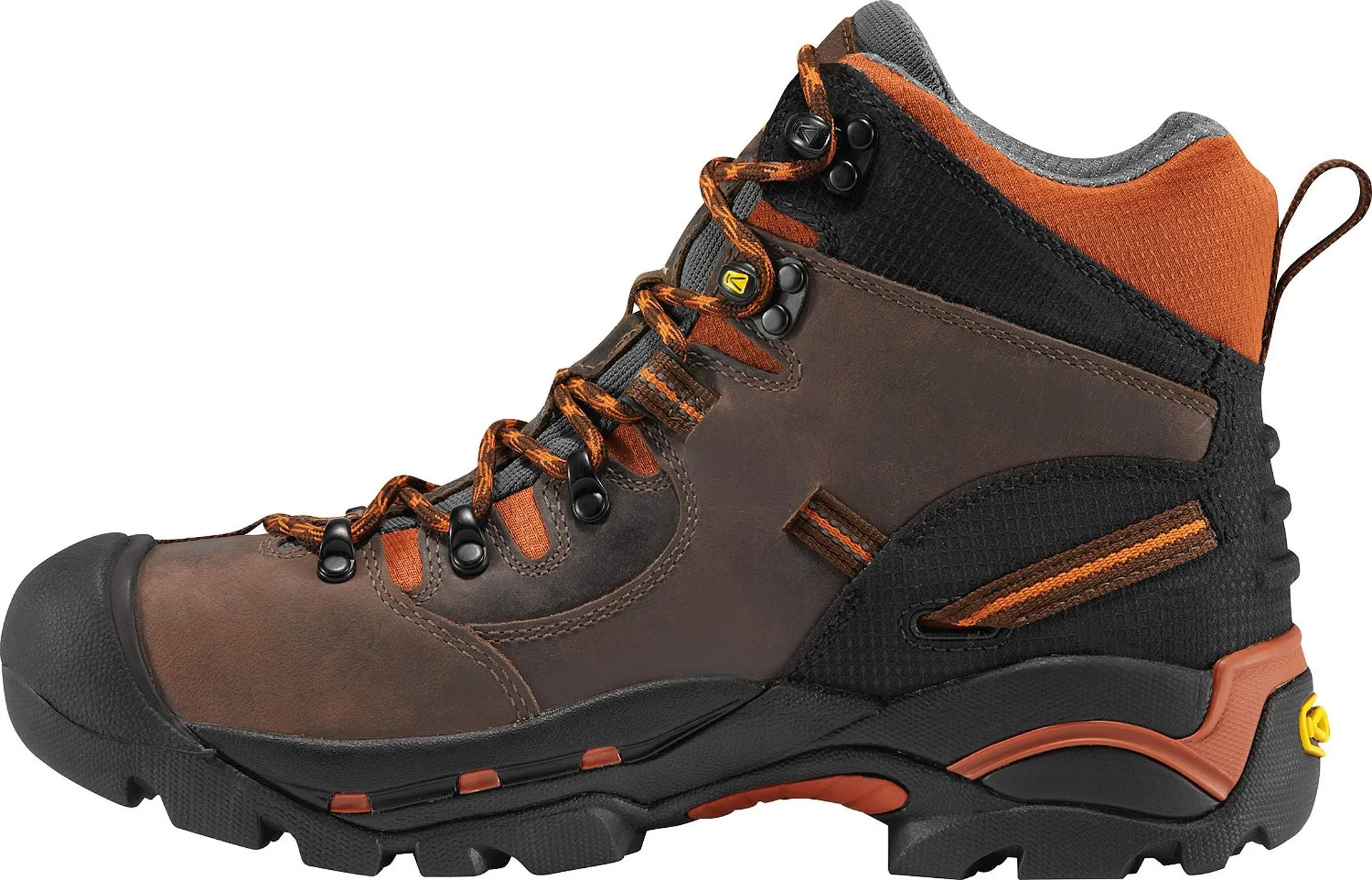 'Keen Utility' Men's 6" Pittsburgh Soft Toe - Brown / Orange