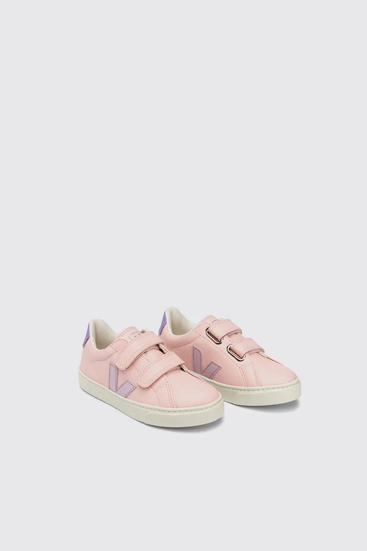 Kids Esplar Velcro Chromefree Leather - Petale / Parme