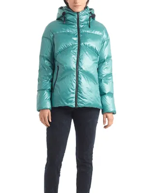 Marc Cain Sports Down Hooded Coat Light Teal RS 12.06 W98 Col 336