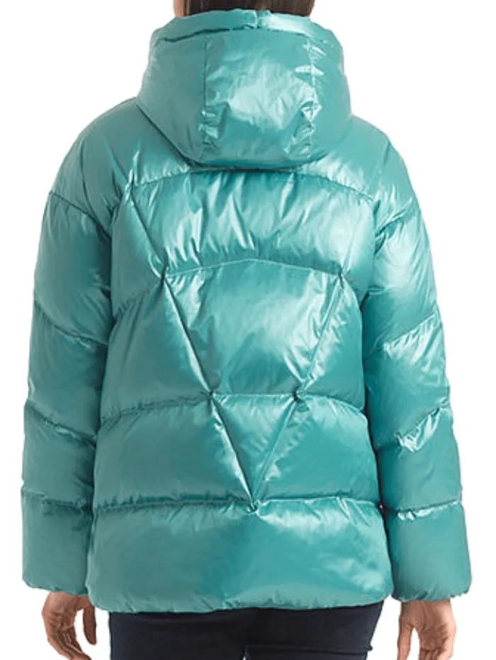 Marc Cain Sports Down Hooded Coat Light Teal RS 12.06 W98 Col 336