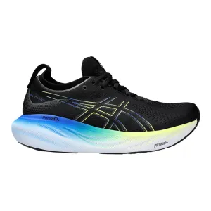 Men's Asics Gel-Nimbus 25, Black/Glow Yellow, 8.5 2E Wide